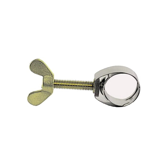 UNEX - Collier de serrage pour tuyau jusqu'à 21mm, inox, avec vis à oreilles en laiton
