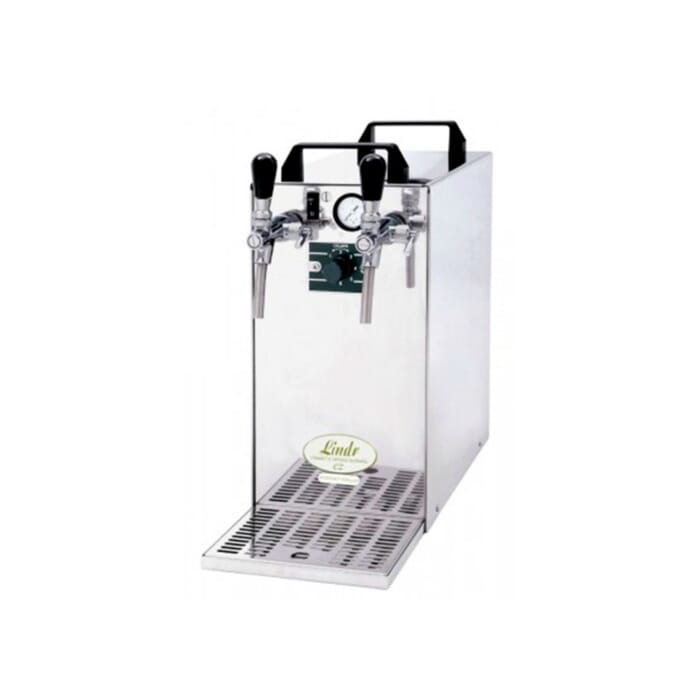 Kontakt 40/K PROFI Bierzapfanlage 2-leitig, 50 Liter/h, Trockenkühlgerät mit Membranpumpe u. integriertem Druckregler, Edelstahlgehäuse, Green Line