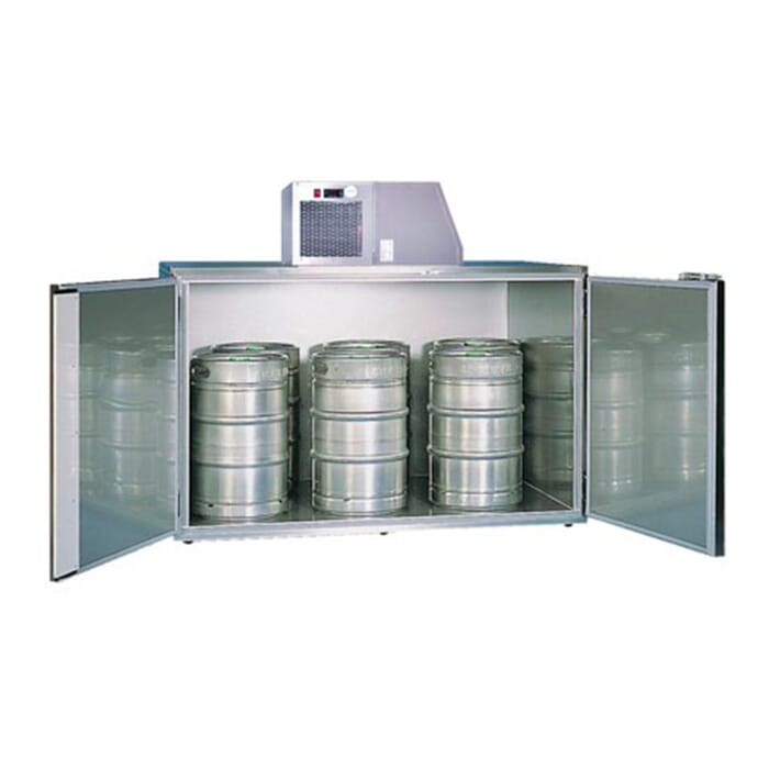 Bar kjøleskap für 6 KEG-Fässer aus Edelstahl