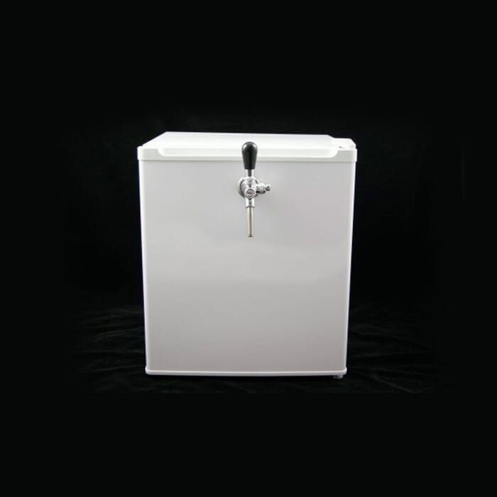 [Bundle] Kylskåp KB05-V-151F blanco för 2x 5 liters burkar - med kompressor och 2 kranar - TOPP!