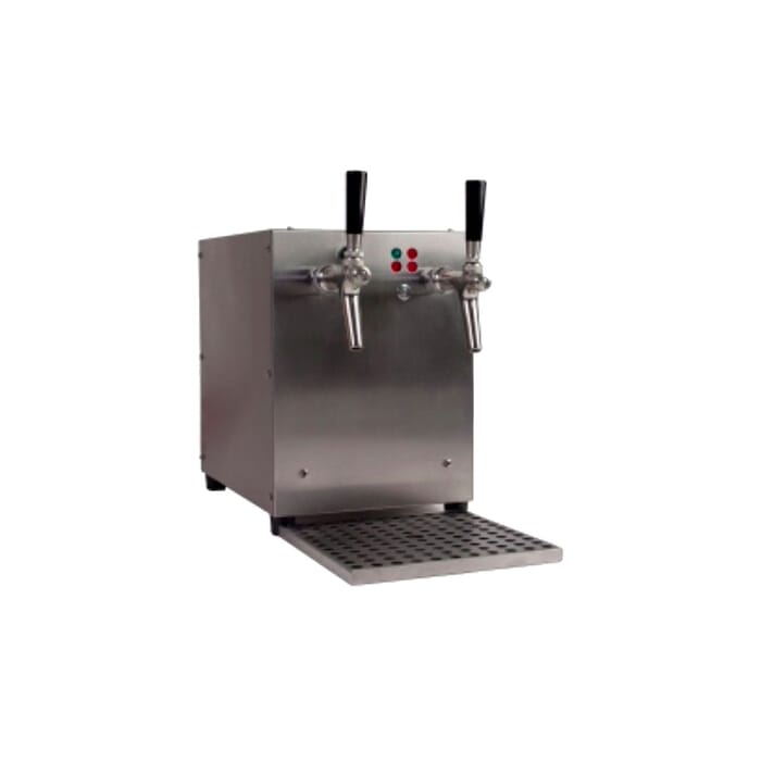 Mulled wine dispenser, instant beverage heater, 9kW, with integrated air compressor, 2-conductor, stainless steel housing