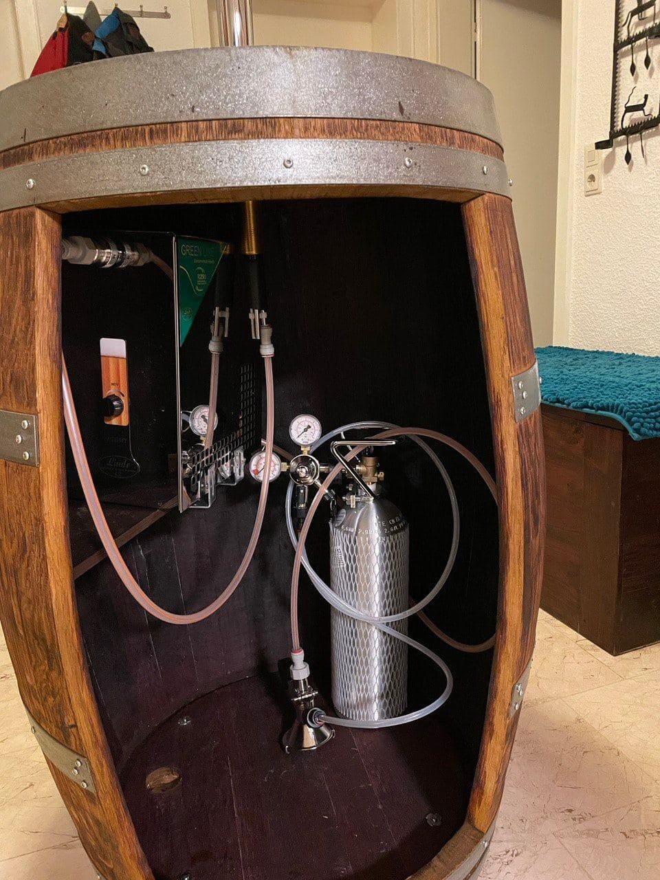 LENSHAO Attrezzatura per la produzione di vino Diaframma Ball Lock Spunding Valve Kit completo per birra birra a casa barile birra banale Colore: 0-15PSI 
