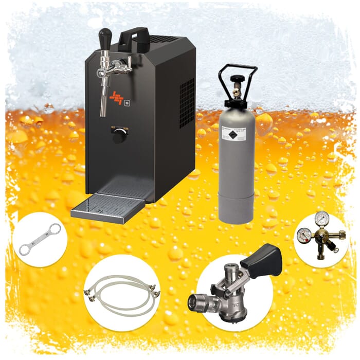 [Bundle] Complete set - Beer dispenser JET 30 1-line dry beer dispenser cooler, 35 liter/h beer case, flow cooler