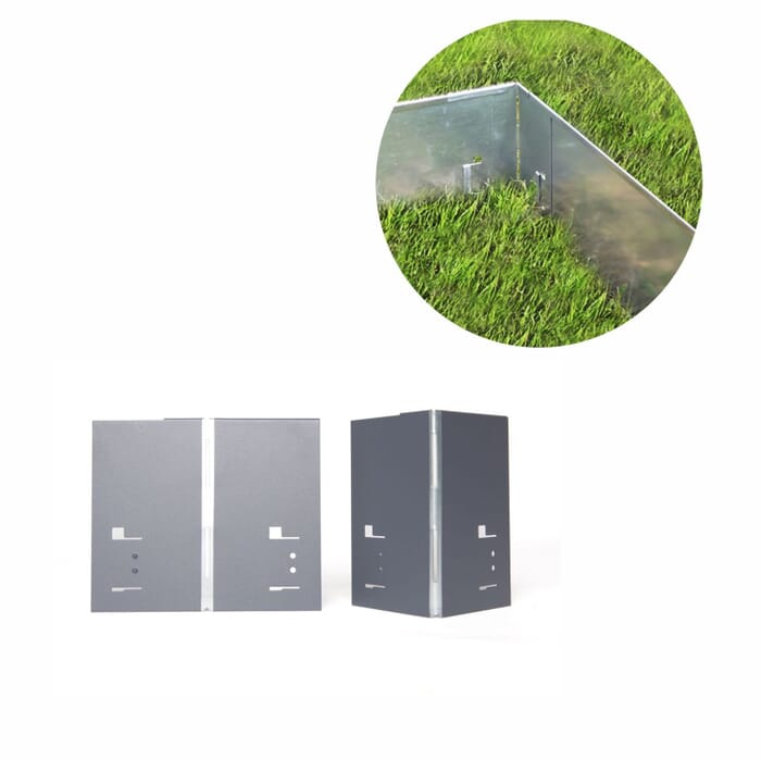 Aluminium/Zinc Corner for Lawn Edging 18.5cm | Garden edging