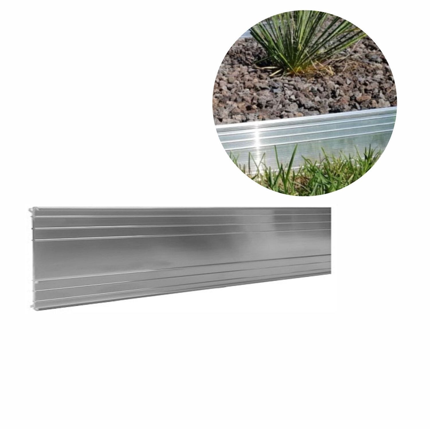 Bordure De Jardin En Aluminium Ultra Solide 24cm X 100cm | Bordure