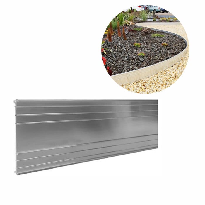 Ultrastark aluminium Rabattkant 14cm x 100cm | Trädgårdskant | Gräskant