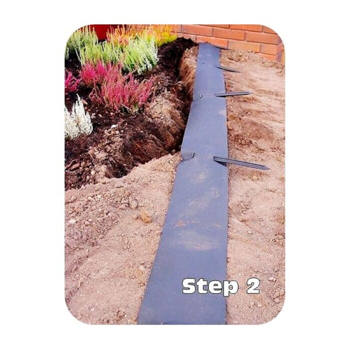 Rasenkantenband aus Kunststoff 10cm x 6m Rasenkanten Beeteinfassung