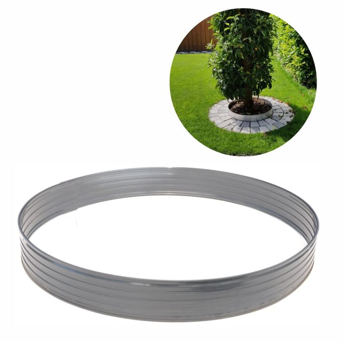 [Pakiet] Obrączka na drzewo z aluminium Wysokość 100 mm Średnica 1.2 m | Obrzeże trawnikowe | Palisada ogrodowa