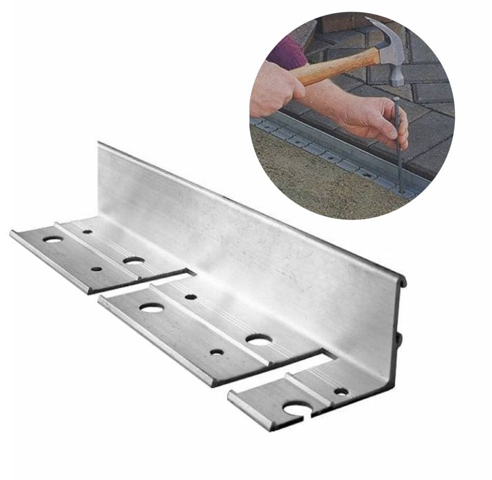 Daromigo Bordo per aiuole, in metallo zincato, 100 x 15 cm o 100 x 18 cm, bordi flessibili per prato, recinzione da giardino, colore argento ( lunghezza 45 m, altezza 18 cm