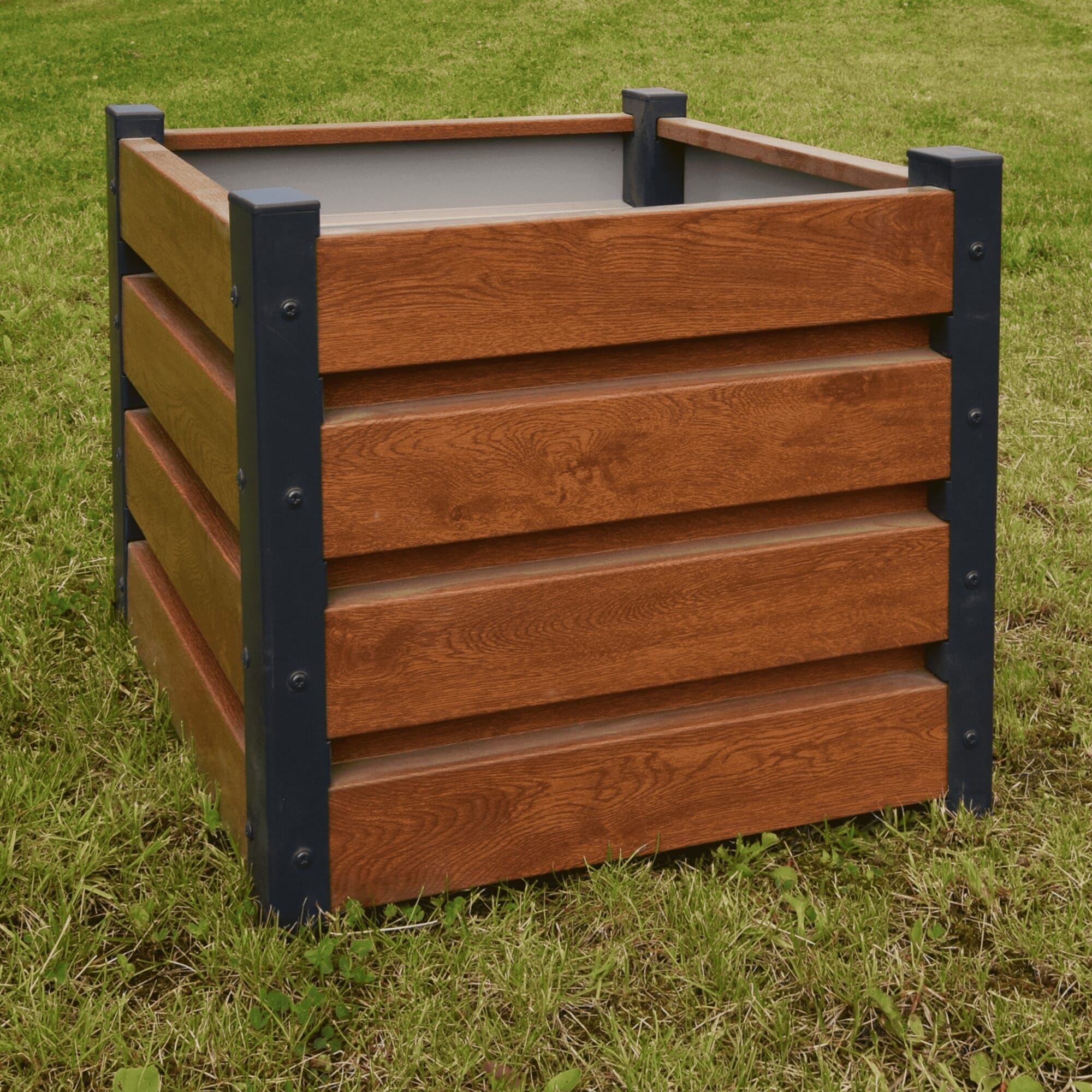 Raised Garden Bed walnut (wood-like veneer) 40cm x 50cm x 50cm