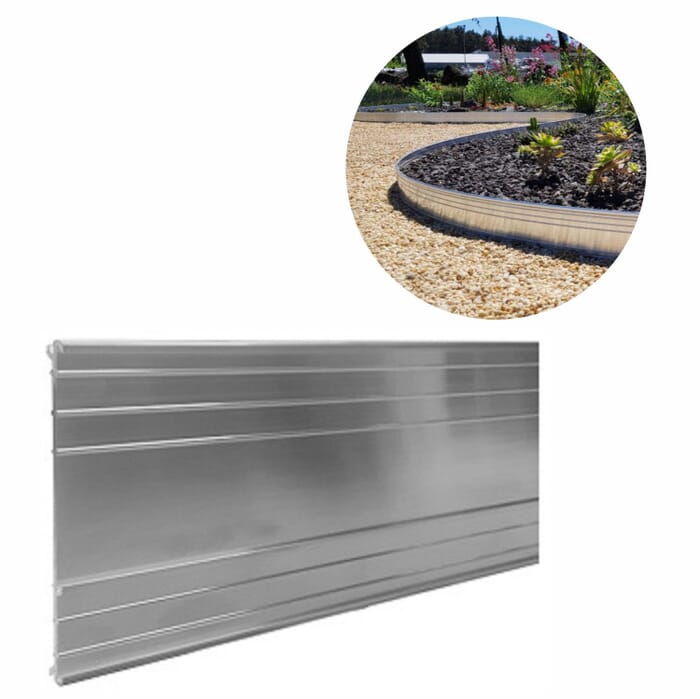 Ultra wytrzymałe aluminiowe obrzeże trawnikowe 24cm x 100cm | Obrzeże trawnikowe | Palisada ogrodowa