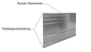 Bordure De Gravier Aluminium 100cm X 1mm Argent - Profilé De Finition Pour Terrasse, Balcon, Jardin - Fabriqué En Allemagne