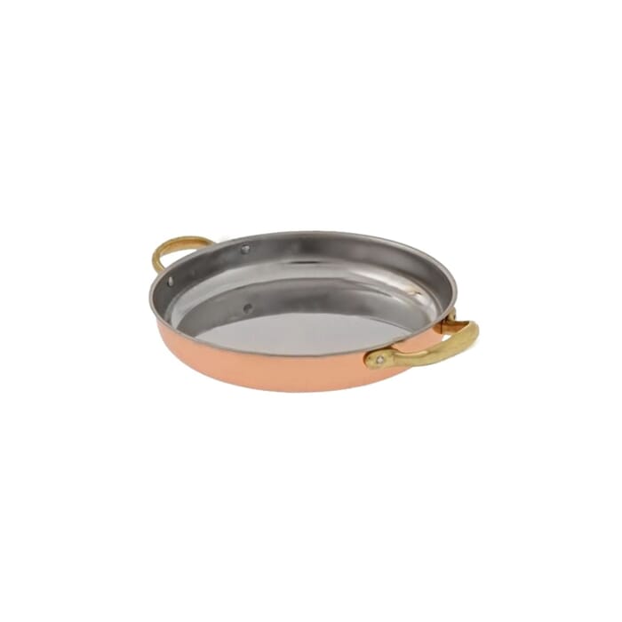 Copper pan with handles, 20 cm