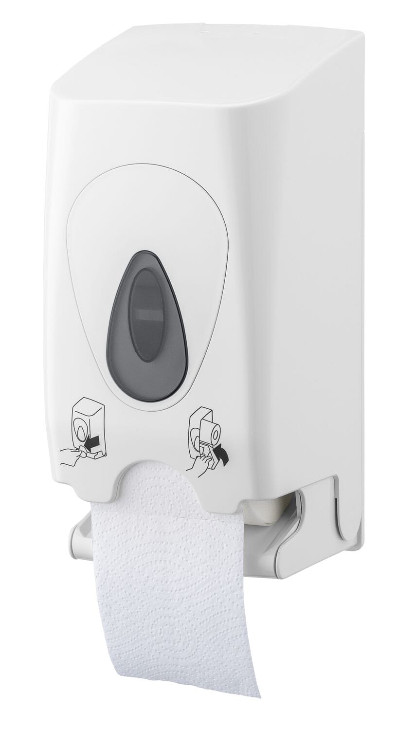 Distributeur De Papier Toilette Depot4Design Kali - Pour 2 Rouleaux, Plastique ABS Blanc, Montage Vertical Ou Horizontal