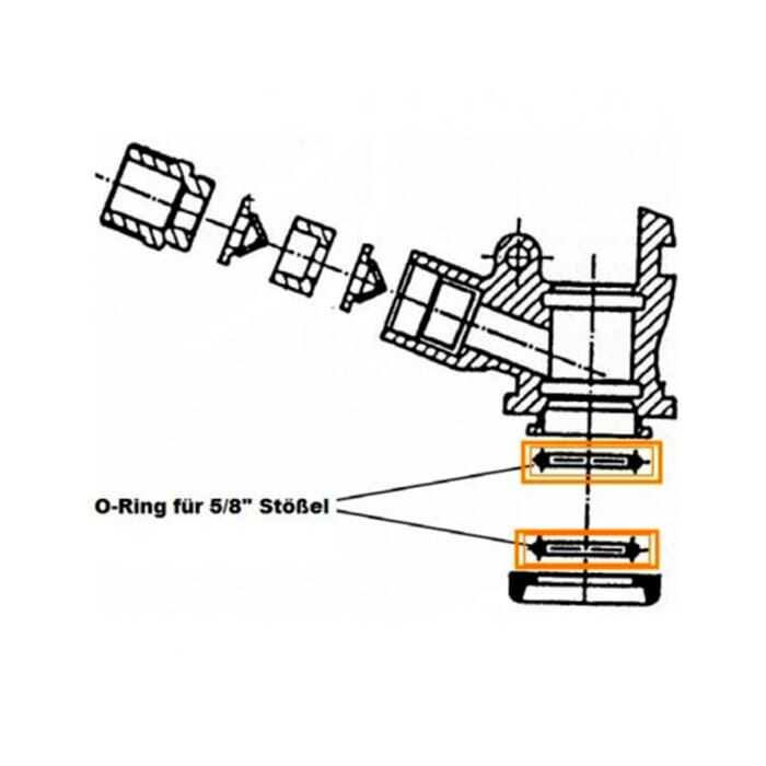 O-ring per pistone 5/8 per fusto - chiusura (attacco cestello) (Micro Matic e Hiwi)